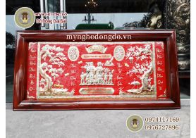 Tranh đồng mừng thọ KT 81x146cm